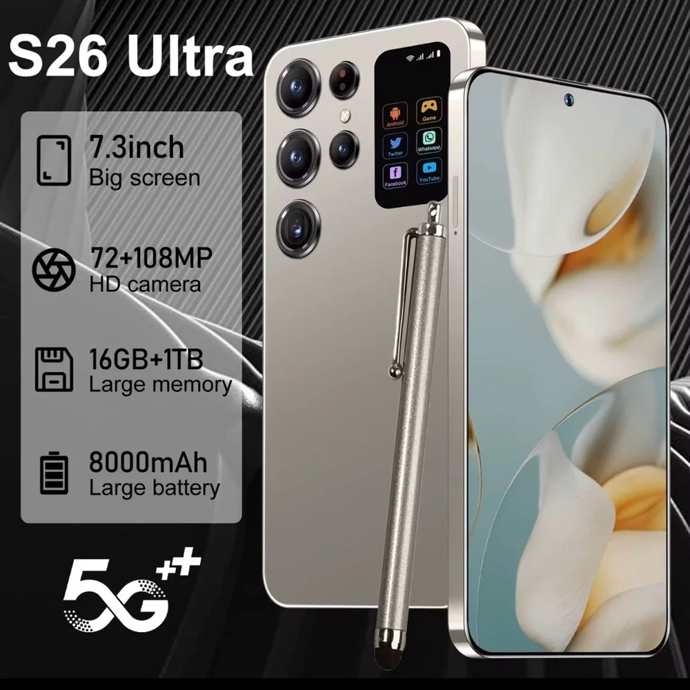 S26 Ultra Gold Smartphone - High-Performance 5G Device